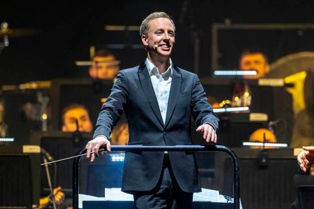 Conductor Robert Emery at the concert The Music of Hans Zimmer John Williams with the Kyiv Camerata National Presidential Orchestra in the Messehalle Erfurt, 28 03 2024 Foto:xM.xKremerx xFuturexImagex zimmer_williams_4307