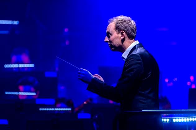 Conductor Robert Emery at the concert The Music of Hans Zimmer John Williams with the Kyiv Camerata National Presidential Orchestra in the Messehalle Erfurt, 28 03 2024 Foto:xM.xKremerx xFuturexImagex zimmer_williams_4311