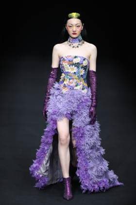 BEIJING, CHINA - MARCH 29: A model walks the runway at the MOE HO collection show by designe Mengmeng He on day seven of China Fashion Week A W 2024 at 751D Park on March 29, 2024 in Beijing, China.  Copyright: xChinaxNewsxServicex 111488235653