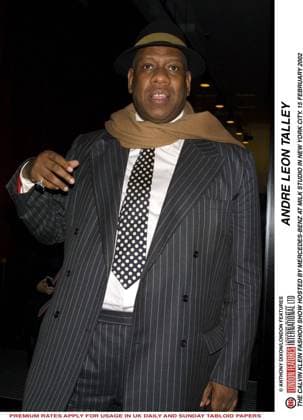 CALVIN KLEIN FASHION SHOW NY VOGUE MAGAZINE S ANDRE LEON TALLEY AT THE CALVIN KLEIN FASHION SHOW HOSTED BY MERCEDES-BENZ AT MILK STUDIO IN NEW YORK CITY. 15 FEBRUARY 2002, Credit:Anthony Dixon Avalon 0542521113