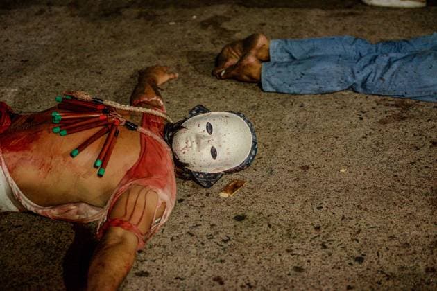 News Themen der Woche KW13 March 28, 2024, Navotas, National Capital Region, Philippines: A flagellate seen resting face down due to exhaustion during Good Friday. Navotas Philippines - ZUMAs307 20240328_zip_s307_005 Copyright: xJosexMonsieurxSantosx