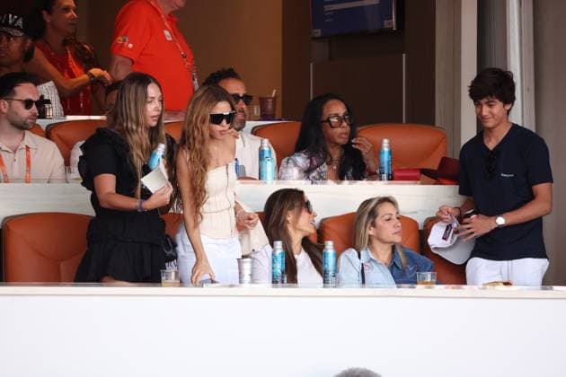 MIAMI GARDENS, FLORIDA - MARCH 31: Shakira watches from the VIP Suites Jannik Sinner from Italy defeat Grigor Dimitrov from Bulgaria in the men s single finals of 2024 Miami Open at Hard Rock Stadium on March 31, 2024 in Miami Gardens, Florida. Credit hoo-me.com MediaPunch Copyright: xmpi122x