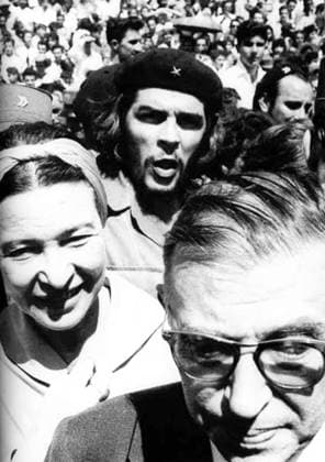 Cuba: Jean-Paul Sartre and Simone De Beauvoir with Ernesto Che Guevara on a busy street, Havana, 1960. Photo by Alberto Korda In 1960, Jean-Paul Sartre and Simone de Beauvoir visited Cuba during, as Sartre wrote, the honeymoon of the revolution . Military strongman Fulgencio Batista™s regime had fallen to Fidel Castro™s guerilla army and the whole country was alight with revolutionary zeal.<br ><br > When the couple returned to Paris, Sartre wrote numerous articles extolling the revolution. De Beauvoir, who was equally impressed, wrote, For the first time in our lives, we were witnessing happiness that had been attained by violence .<br ><br > De Beauvoir and Sartre would ultimately denounce Castro in an open letter that criticized Copyright: xAlbertoxKordaxPicturesxFromxHistoryx
