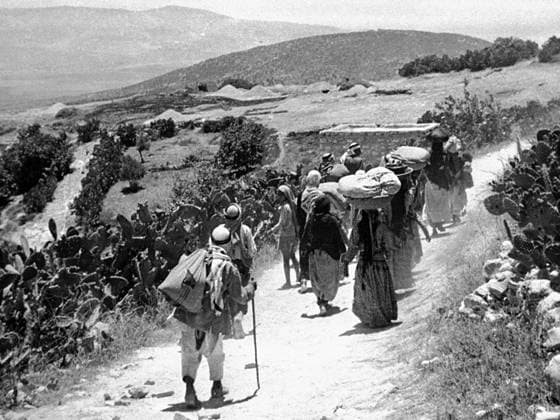 Israel Palestine: Palestinian women and children driven from their homes by Israeli forces, 1948 The 1948 Palestinian exodus, known in Arabic as the Nakba (Arabic: an-Nakbah, lit. catastrophe ), occurred when more than 700,000 Palestinian Arabs fled or were expelled from their homes, during the 1947 1948 Civil War in Mandatory Palestine and the 1948 Arab Israeli War.<br ><br > The exact number of refugees is a matter of dispute, but around 80 percent of the Arab inhabitants of what became Israel (50 percent of the Arab total of Mandatory Palestine) left or were expelled from their homes.<br ><br > Later in the war, Palestinians were forcibly expelled as part of Plan Dalet in a policy of ethnic cleansing . Copyright: xxPicturesxFromxHistoryx