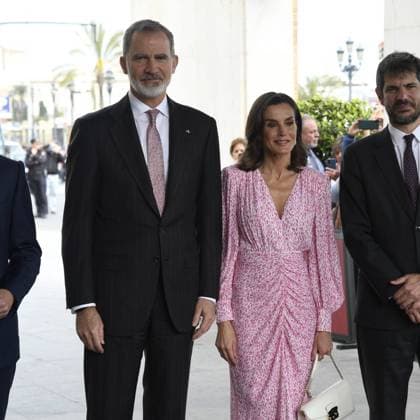 Spanish Kiing Felipe VI and Queen Letizia during the delivery of gold medals for merit in the fine arts 2022 in Cadiz on Wednesday, 3 April 2024. Cordon Press 