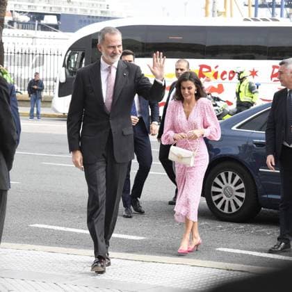Spanish Kiing Felipe VI and Queen Letizia during the delivery of gold medals for merit in the fine arts 2022 in Cadiz on Wednesday, 3 April 2024. Cordon Press 