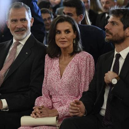 Spanish Kiing Felipe VI and Queen Letizia during the delivery of gold medals for merit in the fine arts 2022 in Cadiz on Wednesday, 3 April 2024. Cordon Press 