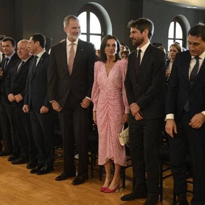 Spanish Kiing Felipe VI and Queen Letizia during the delivery of gold medals for merit in the fine arts 2022 in Cadiz on Wednesday, 3 April 2024. Cordon Press 