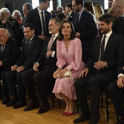 Spanish Kiing Felipe VI and Queen Letizia during the delivery of gold medals for merit in the fine arts 2022 in Cadiz on Wednesday, 3 April 2024. Cordon Press 