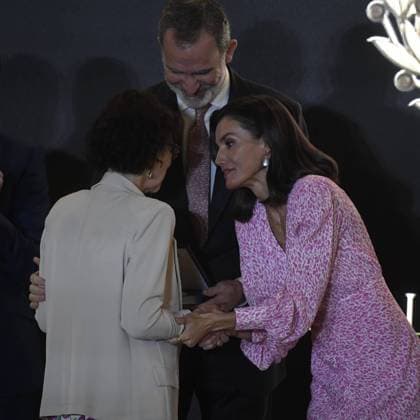 Spanish Kiing Felipe VI and Queen Letizia during the delivery of gold medals for merit in the fine arts 2022 in Cadiz on Wednesday, 3 April 2024. Cordon Press 