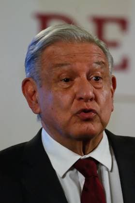 April 3, 2024, Mexico City, Mexico: MexicoÃ¢â‚¬â ¢s President, Andres Manuel Lopez Obrador, gesticulates while answering to media during a briefing conference at National Palace. on April 3, 2024 in Mexico City, Mexico. Mexico City Mexico - ZUMAe321 20240403_zia_e321_002 Copyright: xCarlosxSantiagox