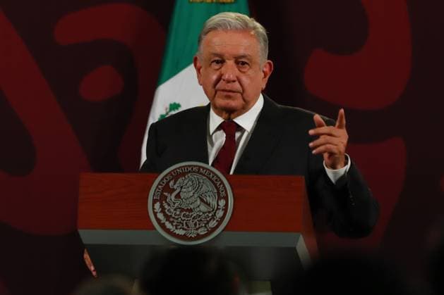 April 3, 2024, Mexico City, Mexico: MexicoÃ¢â‚¬â ¢s President, Andres Manuel Lopez Obrador, gesticulates while answering to media during a briefing conference at National Palace. on April 3, 2024 in Mexico City, Mexico. Mexico City Mexico - ZUMAe321 20240403_zia_e321_010 Copyright: xCarlosxSantiagox