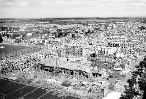 China: Ruins of a government agricultural centre on the outskirts of Tangshan after the Great Tangshan Earthquake, 28 July 1976 The Tangshan earthquake, also known as the Great Tangshan earthquake, was a natural disaster that occurred on July 28, 1976. It is believed to be the largest earthquake of the 20th century by death toll. The epicenter of the earthquake was near Tangshan in Hebei, People s Republic of China, an industrial city with approximately one million inhabitants.<br ><br > The number of deaths initially reported by the Chinese government was 655,000, but this number has since been stated to be around 240,000 to 255,000. Another report indicates that the actual death toll was much higher, at approximately 650,000, and explain Copyright: xxPicturesxFromxHistoryx