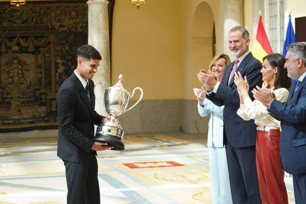 Spanish King Felipe VI and Queen Letizia Ortiz during National Sports awards in Madrid on Thursday, 04 April 2024. Carlos Alcaraz Cordon Press 