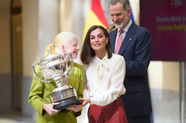05-04-2024 Madrid Queen Letizia and King Felipe attend the 2022 national sports awards at the El Pardo palace in Madrid. No Spain Â  Copyright: xPPEx