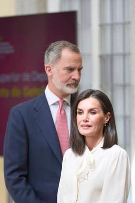 05-04-2024 Madrid Queen Letizia and King Felipe attend the 2022 national sports awards at the El Pardo palace in Madrid. No Spain Â  Copyright: xPPEx