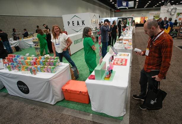 (240405) -- VANCOUVER, April 5, 2024 -- People attend the 2024 CHFA NOW trade show in Vancouver, British Columbia, Canada, on April 5, 2024. Over 900 exhibitors from across the world showcased their latest natural, organic and wellness products at the CHFA NOW, a health food trade show hosted by Canadian Health Food Association (CHFA). (Photo by Xinhua) CANADA-VANCOUVER-CHFA NOW-TRADE SHOW LiangxSen 