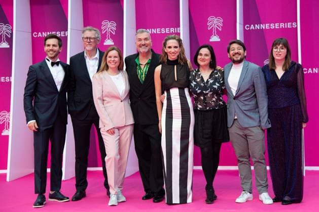 CannesSeries Rising Star Award Ceremony Valentina Viso, guest, Aina Clotet, Mar Coll, Marcel Borras, Celia Giraldo and Sara Fantova attending the Rising Star Award Ceremony as part of the 7th CannesSeries International Festival in Cannes, France on April 06, 2024. Photo by Aurore Marechal ABACAPRESS.COM Cannes France  Copyright: xMarechalxAurore ABACAx