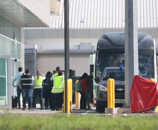 MEXICAN OFFICIALS LEAVE ECUADOR Tababela, Sunday, April 7, 2024 Officials of the Embassy of Mexico, at the Mariscal Sucre Airport, leave Ecuador, from the Protocol Room, bound for their country Photos Rolando Enriquez API Tababela Pichincha Ecuador POL MEXICAN OFFICIALS LEAVE ECUADOR 4790a8968a6d25b63ab01ab306c59cc5 Copyright: xROLANDOxENRIQUEZx