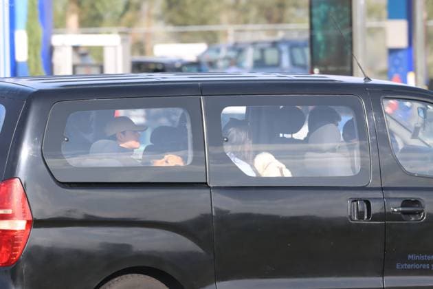 MEXICAN OFFICIALS LEAVE ECUADOR Tababela, Sunday, April 7, 2024 Officials of the Embassy of Mexico, at the Mariscal Sucre Airport, leave Ecuador, from the Protocol Room, bound for their country Photos Rolando Enriquez API Tababela Pichincha Ecuador POL MEXICAN OFFICIALS LEAVE ECUADOR 26e6dee64718ddf7b2030040e9a61f49 Copyright: xROLANDOxENRIQUEZx
