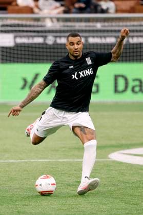 Soccer player Kevin Prince Boateng, Team Manager at Team Käfigtiger, at the Baller League Final Four in the PSD Bank Dome Düsseldorf Düsseldorf, 08 04 2024 NRW Germany Copyright: xChristophxHardtx