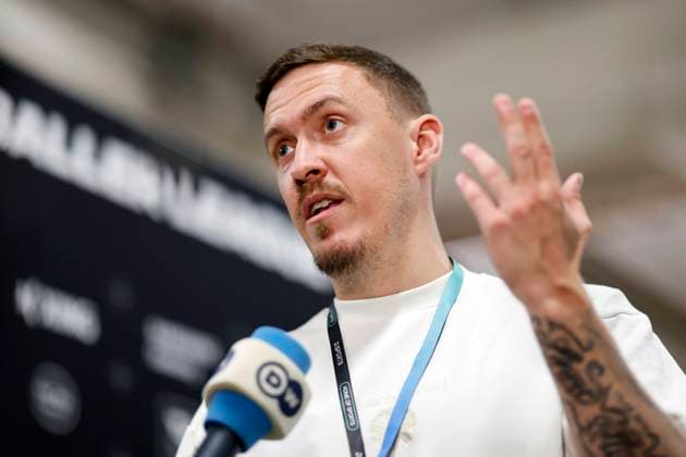 Soccer player Max Kruse, Team Manager at Team Hollywood United, at the Baller League Final Four in the PSD Bank Dome Düsseldorf Düsseldorf, 08 04 2024 NRW Germany Copyright: xChristophxHardtx