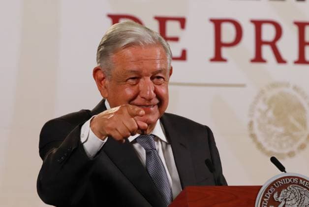 Andres Manuel Lopez Obrador Briefing Conference April 10, 2024, Mexico City, Mexico: Mexico™s President, Andres Manuel Lopez Obrador, gesticulates while answering the questions of the media during his daily briefing conference at National Palace. Copyright: xCarlosxSantiago xEyepixxGroupx CS_10042024_117100