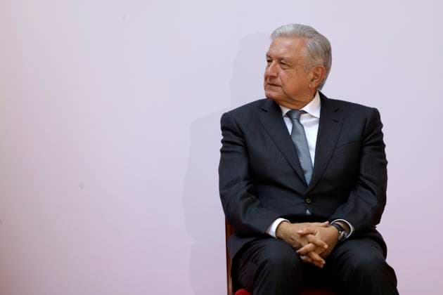 April 10, 2024 in Mexico City, Mexico: The president of Mexico, Andres Manuel Lopez Obrador during the ceremony for the 105th Death Anniversary of Emiliano Zapata, held in the Patio of Honor of the National Palace. Mexico City Mexico - ZUMAe321 20240410_zia_e321_037 Copyright: xLuisxBarronx