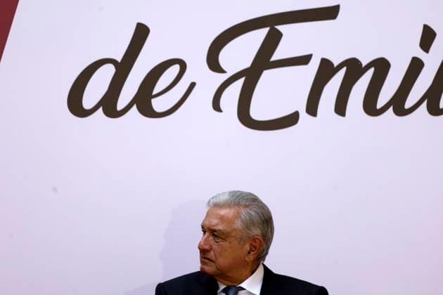 April 10, 2024 in Mexico City, Mexico: The president of Mexico, Andres Manuel Lopez Obrador during the ceremony for the 105th Death Anniversary of Emiliano Zapata, held in the Patio of Honor of the National Palace. Mexico City Mexico - ZUMAe321 20240410_zia_e321_039 Copyright: xLuisxBarronx