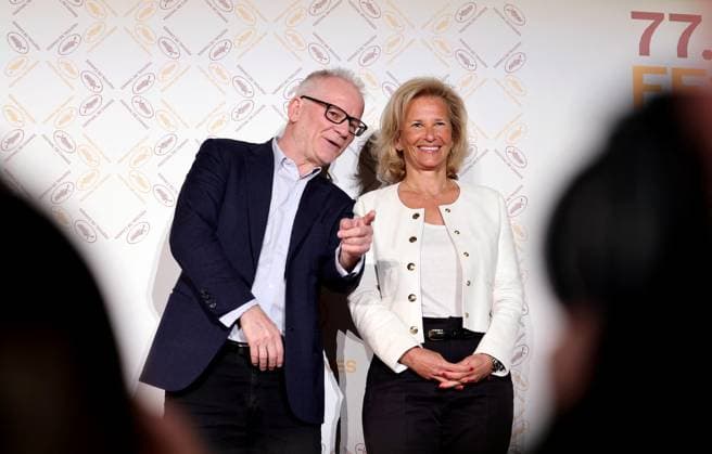 ConfÃ rence de presse pour annoncer la sÃ lection officielle du 77eme Festival de Cannes Ã l UGC Normandie Ã Paris Thierry FrÃ maux, dÃ lÃ guÃ gÃ nÃ ral du festival de Cannes, Iris Knobloch, prÃ sidente du festival de Cannes lors de la confÃ rence de presse pour annoncer la sÃ lection officielle du 77eme Festival de Cannes Ã l UGC Normandie Ã Paris le 11 avril 2024. Dominique Jacovides Bestimage Press conference to announce the official selection of the 77th Cannes Film Festival at the UGC Normandie in Paris on 11 April 2024. Paris France  Copyright: xDOMINIQUExJACOVIDESx xBESTIMAGExDOMINIQUExJACOVIDESx xBESTIMAGEx