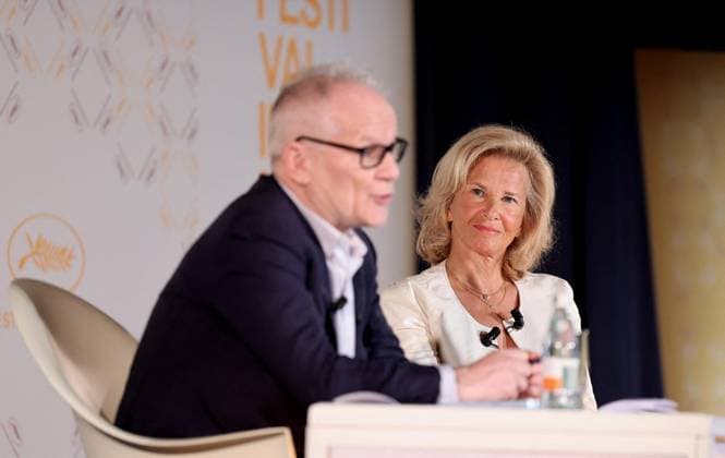 ConfÃ rence de presse pour annoncer la sÃ lection officielle du 77eme Festival de Cannes Ã l UGC Normandie Ã Paris Thierry FrÃ maux, dÃ lÃ guÃ gÃ nÃ ral du festival de Cannes, Iris Knobloch, prÃ sidente du festival de Cannes lors de la confÃ rence de presse pour annoncer la sÃ lection officielle du 77eme Festival de Cannes Ã l UGC Normandie Ã Paris le 11 avril 2024. Dominique Jacovides Bestimage Press conference to announce the official selection of the 77th Cannes Film Festival at the UGC Normandie in Paris on 11 April 2024. Paris France  Copyright: xDOMINIQUExJACOVIDESx xBESTIMAGExDOMINIQUExJACOVIDESx xBESTIMAGEx