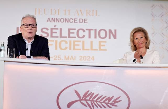 ConfÃ rence de presse pour annoncer la sÃ lection officielle du 77eme Festival de Cannes Ã l UGC Normandie Ã Paris Thierry FrÃ maux, dÃ lÃ guÃ gÃ nÃ ral du festival de Cannes, Iris Knobloch, prÃ sidente du festival de Cannes lors de la confÃ rence de presse pour annoncer la sÃ lection officielle du 77eme Festival de Cannes Ã l UGC Normandie Ã Paris le 11 avril 2024. Dominique Jacovides Bestimage Press conference to announce the official selection of the 77th Cannes Film Festival at the UGC Normandie in Paris on 11 April 2024. Paris France  Copyright: xDOMINIQUExJACOVIDESx xBESTIMAGExDOMINIQUExJACOVIDESx xBESTIMAGEx