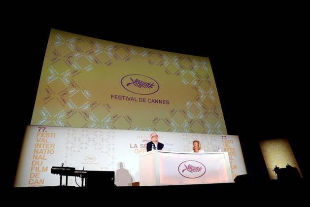 ConfÃ rence de presse pour annoncer la sÃ lection officielle du 77eme Festival de Cannes Ã l UGC Normandie Ã Paris Thierry FrÃ maux, dÃ lÃ guÃ gÃ nÃ ral du festival de Cannes, Iris Knobloch, prÃ sidente du festival de Cannes lors de la confÃ rence de presse pour annoncer la sÃ lection officielle du 77eme Festival de Cannes Ã l UGC Normandie Ã Paris le 11 avril 2024. Dominique Jacovides Bestimage Press conference to announce the official selection of the 77th Cannes Film Festival at the UGC Normandie in Paris on 11 April 2024. Paris France  Copyright: xDOMINIQUExJACOVIDESx xBESTIMAGExDOMINIQUExJACOVIDESx xBESTIMAGEx