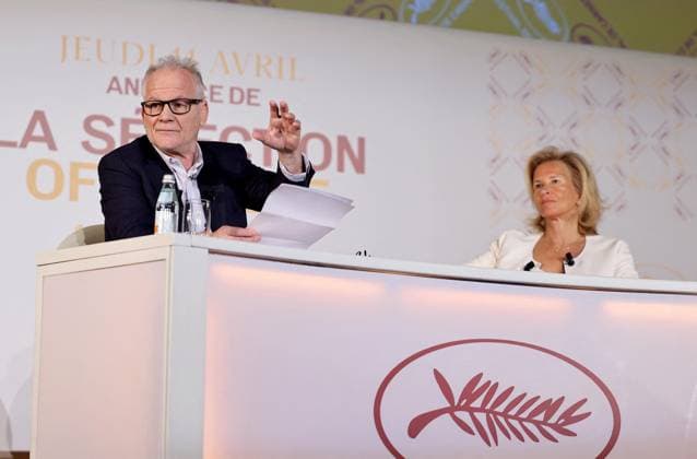 ConfÃ rence de presse pour annoncer la sÃ lection officielle du 77eme Festival de Cannes Ã l UGC Normandie Ã Paris Thierry FrÃ maux, dÃ lÃ guÃ gÃ nÃ ral du festival de Cannes, Iris Knobloch, prÃ sidente du festival de Cannes lors de la confÃ rence de presse pour annoncer la sÃ lection officielle du 77eme Festival de Cannes Ã l UGC Normandie Ã Paris le 11 avril 2024. Dominique Jacovides Bestimage Press conference to announce the official selection of the 77th Cannes Film Festival at the UGC Normandie in Paris on 11 April 2024. Paris France  Copyright: xDOMINIQUExJACOVIDESx xBESTIMAGExDOMINIQUExJACOVIDESx xBESTIMAGEx