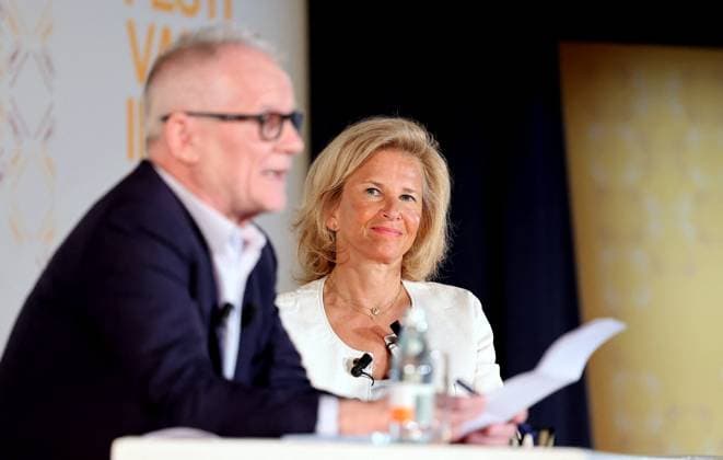 ConfÃ rence de presse pour annoncer la sÃ lection officielle du 77eme Festival de Cannes Ã l UGC Normandie Ã Paris Thierry FrÃ maux, dÃ lÃ guÃ gÃ nÃ ral du festival de Cannes, Iris Knobloch, prÃ sidente du festival de Cannes lors de la confÃ rence de presse pour annoncer la sÃ lection officielle du 77eme Festival de Cannes Ã l UGC Normandie Ã Paris le 11 avril 2024. Dominique Jacovides Bestimage Press conference to announce the official selection of the 77th Cannes Film Festival at the UGC Normandie in Paris on 11 April 2024. Paris France  Copyright: xDOMINIQUExJACOVIDESx xBESTIMAGExDOMINIQUExJACOVIDESx xBESTIMAGEx