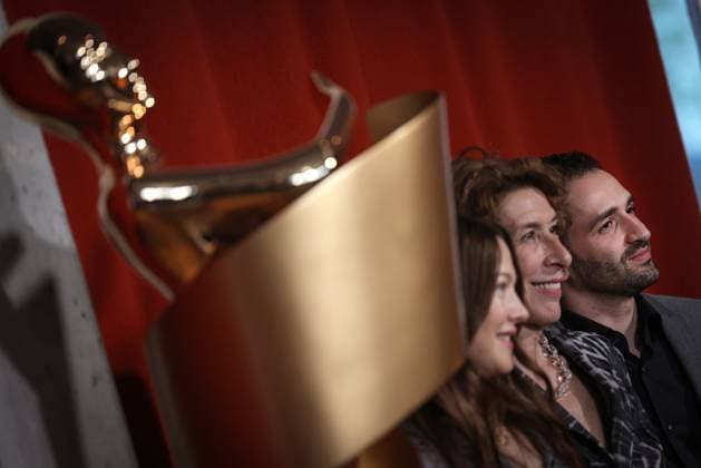 The GERMAN FILM ACADEMY invites you to the nominees evening of the GERMAN FILM PRIZE 2024 Hannah Herzsprung and Adele Neuhauser and Hassan Akkouch The GERMAN FILM ACADEMY invites you to the nominees evening of the GERMAN FILM PRIZE 2024 at BAR BRASS in Berlin Copyright: xEventpressxFuhrx
