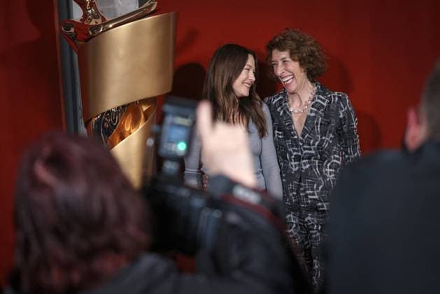The GERMAN FILM ACADEMY invites you to the nominees evening of the GERMAN FILM PRIZE 2024 Hannah Herzsprung and Adele Neuhauser The GERMAN FILM ACADEMY invites you to the nominees evening of the GERMAN FILM PRIZE 2024 at BAR BRASS in Berlin Copyright: xEventpressxFuhrx