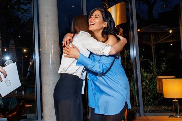 The DEUTSCHE FILMAKADEMIE invites you to the nominees evening of the GERMAN FILM AWARD 2024 Alexandra Maria Lara and Samira El Ouassil at the Lola nominees evening of the German Film Award 2024 at Bar Brass on April 13, 2024 in Berlin Copyright: xEventpressxKochanx