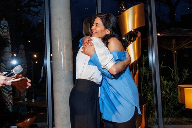The DEUTSCHE FILMAKADEMIE invites you to the nominees evening of the GERMAN FILM AWARD 2024 Alexandra Maria Lara and Samira El Ouassil at the Lola nominees evening of the German Film Award 2024 at Bar Brass on April 13, 2024 in Berlin Copyright: xEventpressxKochanx