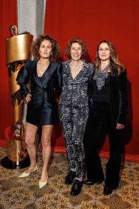 The DEUTSCHE FILMAKADEMIE invites you to the nominees evening of the GERMAN FILM AWARD 2024 Marie Lou Sellem, Adele Neuhauser and Barbara Philipp at the Lola nominees evening of the German Film Award 2024 at Bar Brass on April 13, 2024 in Berlin Copyright: xEventpressxKochanx