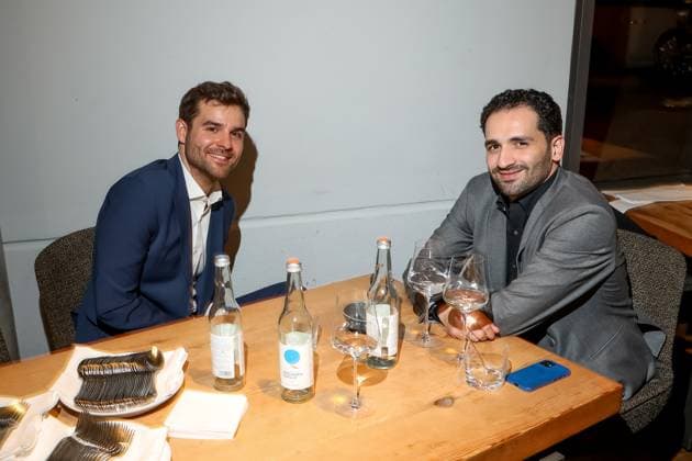 The DEUTSCHE FILMAKADEMIE invites you to the nominees evening of the GERMAN FILM AWARD 2024 Lucas Reiber and Hassan Akkouch at the Lola nominees evening of the German Film Award 2024 at Bar Brass on April 13, 2024 in Berlin Copyright: xEventpressxKochanx
