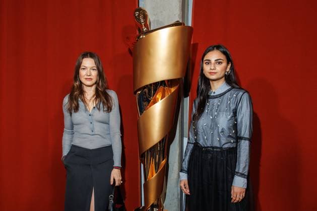 The DEUTSCHE FILMAKADEMIE invites you to the nominees evening of the GERMAN FILM AWARD 2024 Hannah Herzsprung and Bayan Layla at the Lola nominees evening of the German Film Award 2024 at Bar Brass on 13 April 2024 in Berlin Copyright: xEventpressxKochanx