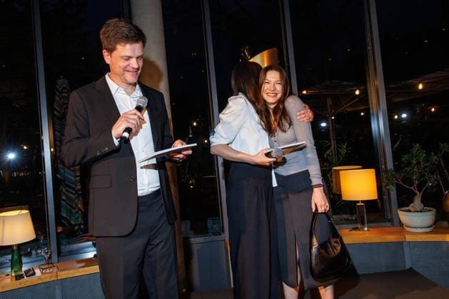 The DEUTSCHE FILMAKADEMIE invites you to the nominees evening of the GERMAN FILM AWARD 2024 Benjamin Herrmann, Alexandra Maria Lara and Hannah Herzsprung at the Lola nominees evening of the German Film Award 2024 at Bar Brass on 13 April 2024 in Berlin Copyright: xEventpressxKochanx