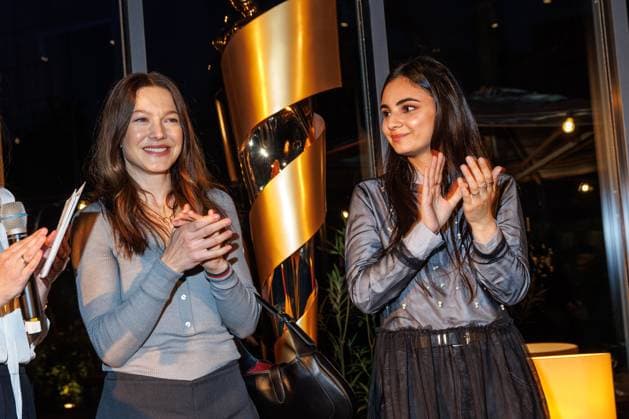 The DEUTSCHE FILMAKADEMIE invites you to the nominees evening of the GERMAN FILM AWARD 2024 Hannah Herzsprung and Bayan Layla at the Lola nominees evening of the German Film Award 2024 at Bar Brass on 13 April 2024 in Berlin Copyright: xEventpressxKochanx