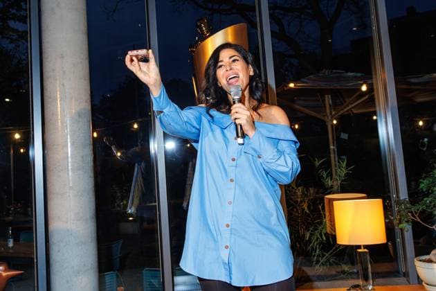 The DEUTSCHE FILMAKADEMIE invites you to the nominees evening of the GERMAN FILM AWARD 2024 Samira El Ouassil at the Lola nominees evening of the German Film Award 2024 at Bar Brass on April 13, 2024 in Berlin Copyright: xEventpressxKochanx