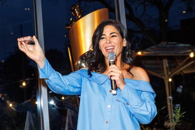 The DEUTSCHE FILMAKADEMIE invites you to the nominees evening of the GERMAN FILM AWARD 2024 Samira El Ouassil at the Lola nominees evening of the German Film Award 2024 at Bar Brass on April 13, 2024 in Berlin Copyright: xEventpressxKochanx