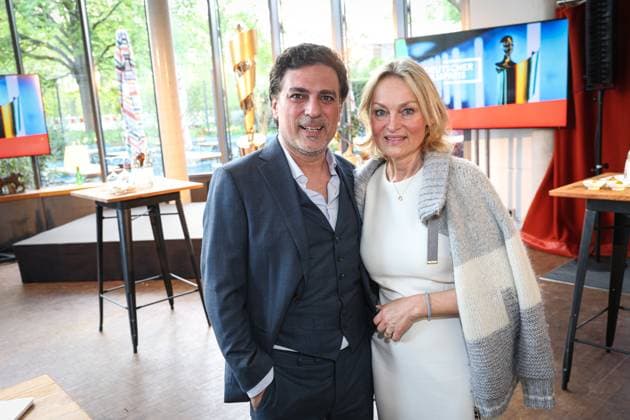 The GERMAN FILM ACADEMY invites you to the nominees evening of the GERMAN FILM PRIZE 2024 Shan Rahimkhan with his wife Claudia The GERMAN FILM ACADEMY invites you to the nominees evening of the GERMAN FILM PRIZE 2024 at BAR BRASS in Berlin Copyright: xEventpressxFuhrx