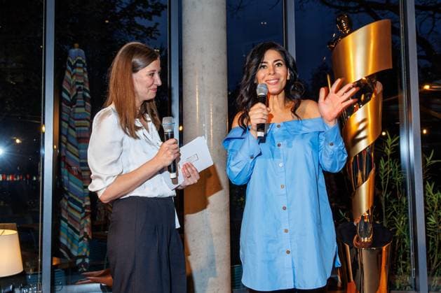 The DEUTSCHE FILMAKADEMIE invites you to the nominees evening of the GERMAN FILM AWARD 2024 Alexandra Maria Lara and Samira El Ouassil at the Lola nominees evening of the German Film Award 2024 at Bar Brass on April 13, 2024 in Berlin Copyright: xEventpressxKochanx