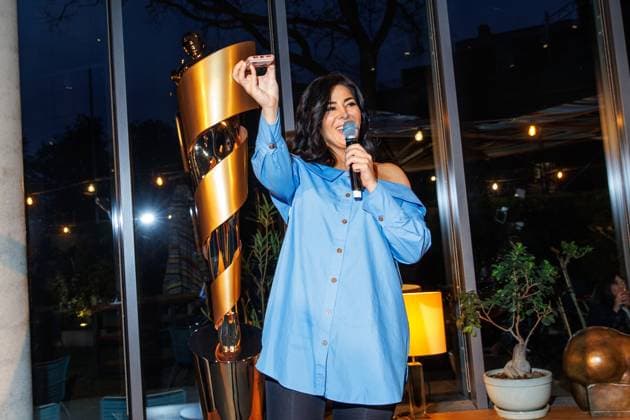 The DEUTSCHE FILMAKADEMIE invites you to the nominees evening of the GERMAN FILM AWARD 2024 Samira El Ouassil at the Lola nominees evening of the German Film Award 2024 at Bar Brass on April 13, 2024 in Berlin Copyright: xEventpressxKochanx