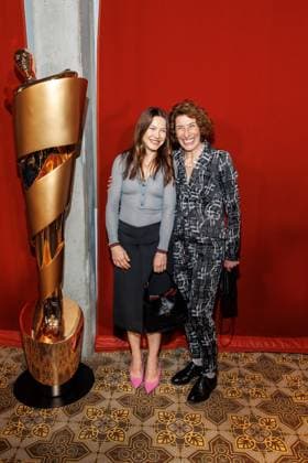 The DEUTSCHE FILMAKADEMIE invites you to the nominees evening of the GERMAN FILM AWARD 2024 Hannah Herzsprung and Adele Neuhauser at the Lola nominees evening of the German Film Award 2024 at Bar Brass on April 13, 2024 in Berlin Copyright: xEventpressxKochanx